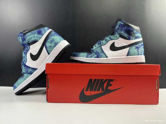 jordan aurora Fashionable green 1 black tie-dye cd0461- 1258 air white 0117